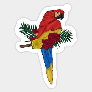 Parrot Floral Sticker